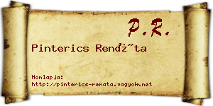 Pinterics Renáta névjegykártya