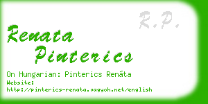 renata pinterics business card