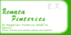 renata pinterics business card